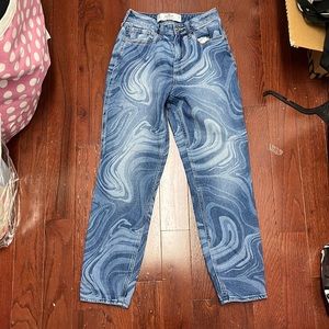 marble hollister mom jeans